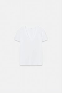Men's White V-Neck T-Shirt